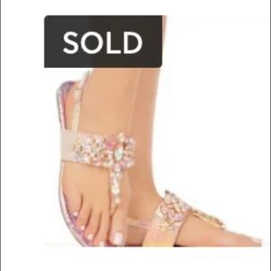 🎉HP🎉 SOLD Ⓜ️ Miss Lola Jeweled Stones Sandals size 6